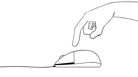 Animation of a hand clicking frantically