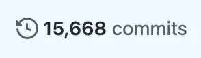impression d'écran du nombre de commit sur master de notre projet 15668