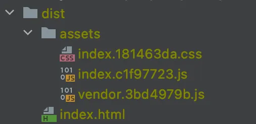 dist directory screenshot